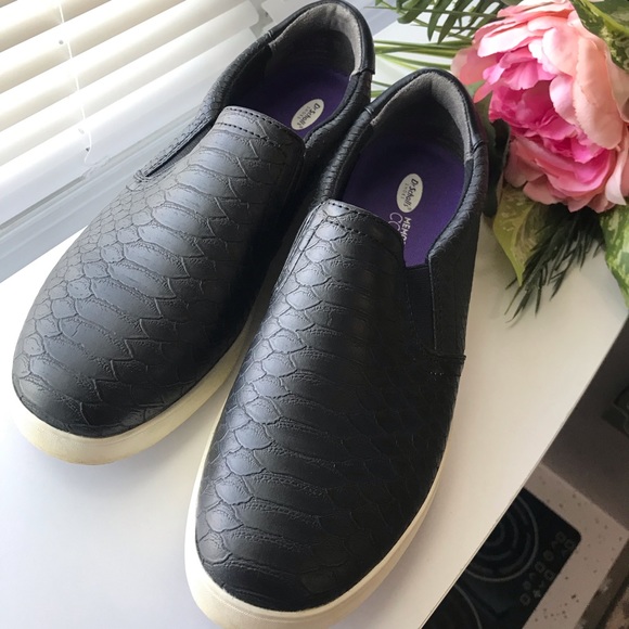 Dr. Scholl’s Madison Black Python Cool Fit memory foam slip ons - Picture 1 of 12